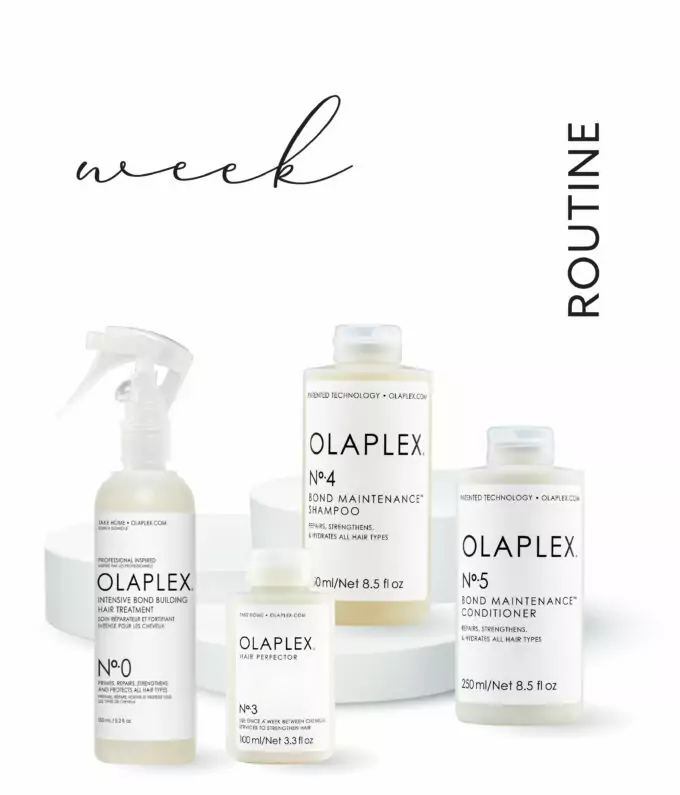 Routine Olaplex N°5Conditionner N°4shampoo N°3prè-shampoing N°0Soins