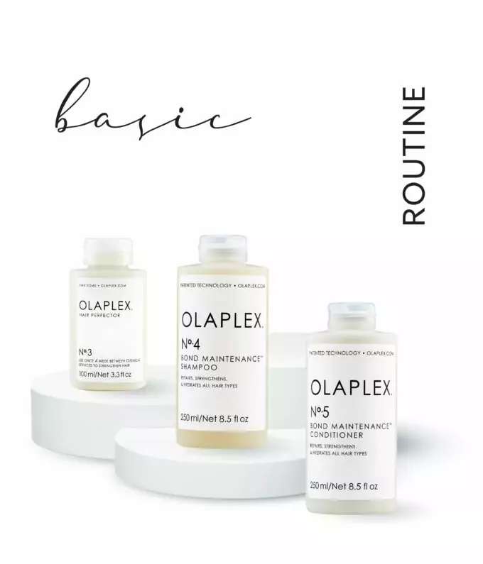 Routine Olaplex N°4 shampoing N°5 conditioner N°3 prè-shampoing 250 ml